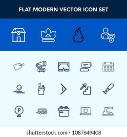 Modern, simple vector icon set with tv, record, morning, timetable, time, home, organic, work, gramophone, business, calendar, schedule, profile, landscape, sun, office, nature, fashion, web icons