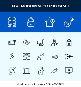 Modern, simple vector icon set with snorkel, profile, mask, web, summer, user, instrument, travel, location, fashion, internet, money, string, security, navigation, protection, route, favorite icons