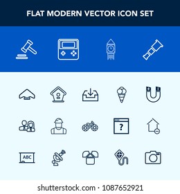 Modern, simple vector icon set with people, law, parachuting, team, wooden, worker, birdhouse, engineer, web, home, jump, ball, sky, bike, transportation, london, courthouse, science, builder icons