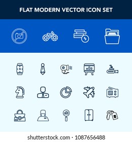Modern, simple vector icon set with clock, fan, blank, female, boat, sea, white, tie, game, bicycle, money, paper, sign, male, strategy, infographic, ocean, coin, horse, presentation, hand, time icons