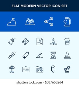 Modern, simple vector icon set with horse, operation, chessboard, business, clinic, pen, office, search, weapon, game, share, pencil, vision, sky, medieval, science, drink, surgery, cup, mug icons