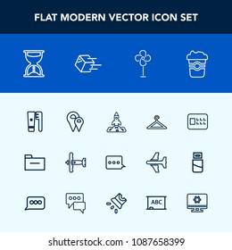 Modern, simple vector icon set with military, aircraft, bank, health, map, timer, file, cup, sand, sign, rocket, hour, brush, space, fashion, hygiene, document, care, clothing, road, launch, war icons