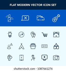Modern, simple vector icon set with pin, makeup, lipstick, musical, bikini, transport, alarm, map, guitar, outdoor, woman, basket, sign, music, template, white, wear, location, tobacco, closed icons