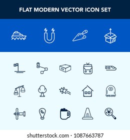 Modern, simple vector icon set with navigation, scale, equipment, leather, shiny, object, ocean, baja, train, point, drawer, location, fashion, holiday, water, railway, beach, style, environment icons