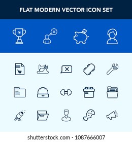 Modern, simple vector icon set with list, sewing, equipment, internet, skate, skateboard, person, sport, supermarket, championship, sew, fashion, market, skater, victory, fitness, folder, file icons