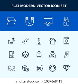 Modern, simple vector icon set with modern, fashion, office, sofa, file, folder, mobile, wear, furniture, cell, interior, sign, field, work, zoom, space, data, business, blank, appliance, craft icons