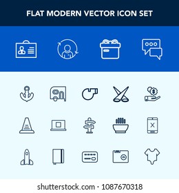Modern, simple vector icon set with transport, car, woman, direction, dollar, referee, step, box, scene, up, spotlight, arrow, way, light, internet, backdrop, ladder, nautical, business, van icons