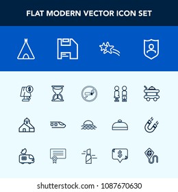 Modern, simple vector icon set with star, sand, girl, hotel, tobacco, cigarette, camp, addiction, railway, tent, adventure, sunrise, standing, people, light, timer, electricity, interior, hour icons