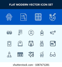 Modern, simple vector icon set with egyptian, tv, bear, internet, badge, travel, animal, alien, safe, culture, point, label, button, cartoon, cocktail, modern, television, juice, egypt, boxing icons