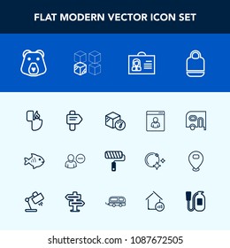 Modern, simple vector icon set with animal, seafood, direction, transport, transportation, profile, sea, bear, object, style, lighter, paint, tool, female, box, brush, sign, flame, woman, fire icons