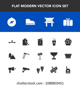 Modern, simple vector icon set with shrine, drink, fashion, shower, travel, hygiene, nature, hanger, japan, restaurant, dessert, sweet, kitchen, japanese, food, cloakroom, bathroom, torii, fork icons
