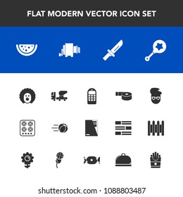 Modern, simple vector icon set with graphic, baby, construction, sign, mixer, rattle, gas, ball, circus, game, style, child, tape, file, adhesive, office, old, phone, concrete, kitchen, fashion icons