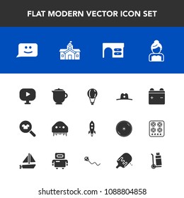 Modern, simple vector icon set with couple, government, smile, ufo, female, sign, jump, love, teapot, media, hot, clothing, extreme, full, cowboy, west, bride, texas, woman, battery, face, space icons
