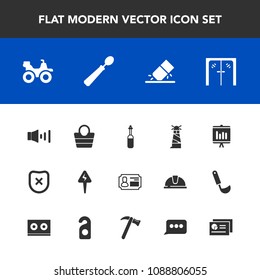 Modern, simple vector icon set with ocean, white, technology, report, sea, entrance, annual, business, closed, leather, style, extreme, bag, door, card, glass, protection, handle, speaker, road icons