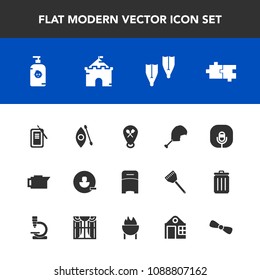 Modern, simple vector icon set with user, fun, water, child, kayaking, bird, activity, bed, japan, sea, location, espresso, underwater, furniture, castle, radio, chicken, double, medieval, happy icons