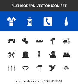 Modern, simple vector icon set with ride, street, finger, spanner, hammer, asia, wrench, kimono, cycle, health, tool, sign, thermometer, brush, road, traditional, bike, temperature, raw, fresh icons