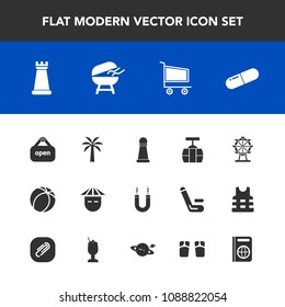 Modern, simple vector icon set with , football, cooking, medical, piece, ball, market, cable, japanese, young, medicine, london, travel, transportation, passport, king, sky, soccer, sign, car icons