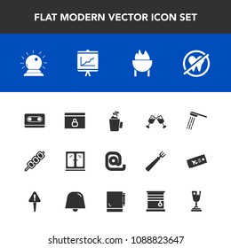 Modern, simple vector icon set with sorcery, bathroom, audio, internet, document, cassette, interior, dentist, bath, alcohol, meat, white, report, wine, website, glass, retro, envelope, web, hot icons