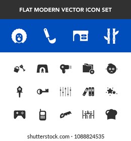 Modern, simple vector icon set with christmas, kid, cute, warm, document, baby, sad, circus, hairdryer, key, asia, kitchen, chef, asian, soup, spring, desk, data, cooking, clown, office, bamboo icons
