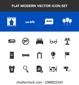 Modern, simple vector icon set with chat, blow, scan, hippie, air, curtain, conditioner, home, sunglasses, nature, xray, fridge, food, transportation, hairdryer, vehicle, summer, leaf, elegance icons