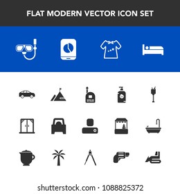 Modern, simple vector icon set with nature, fun, mask, left, bucket, kid, house, young, element, clothing, clothes, child, white, bed, business, baby, contact, person, soap, snorkel, wine, move icons
