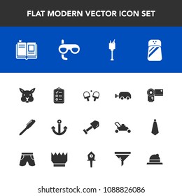 Modern, simple vector icon set with game, baby, animal, alcohol, textbook, salt, office, food, tool, stationery, checklist, rabbit, pen, construction, mark, photography, seasoning, spice, ice icons
