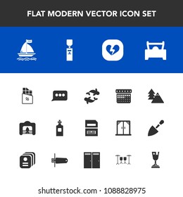 Modern, simple vector icon set with nature, chocolate, dessert, heart, board, beverage, calendar, vehicle, data, document, fireplace, message, christmas, fire, timetable, sweet, liquid, love icons