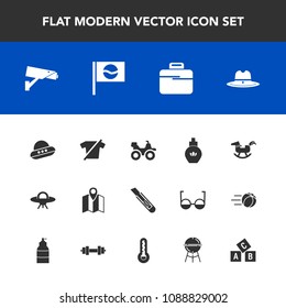 Modern, simple vector icon set with japan, pin, safety, security, road, hat, business, perfume, cutter, shirt, japanese, education, technology, travel, asia, clothes, toy, sign, aroma, clothing icons