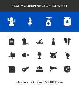 Modern, simple vector icon set with king, help, home, piece, life, safety, audio, chemical, teapot, lifebuoy, game, mailbox, mail, cactus, drink, interior, chess, plant, shipping, tea, spray icons