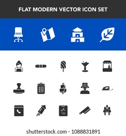 Modern, simple vector icon set with medical, trash, ice, market, alcohol, temple, cake, nature, sweet, can, garbage, natural, medicine, mark, fruit, pagoda, tree, shop, leaf, summer, food, store icons