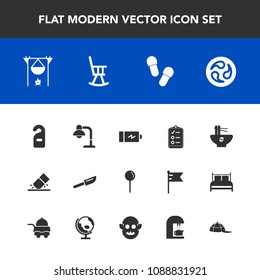 Modern, simple vector icon set with check, bowl, kamon, restaurant, white, japanese, rubber, pin, energy, full, chinese, meal, campfire, bonfire, mon, hot, battery, dinner, flame, japan, label icons