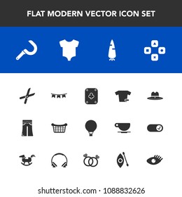 Modern, simple vector icon set with holiday, woman, basket, work, poker, garden, shirt, sickle, harvest, cowboy, hat, harvesting, celebration, fun, west, parachute, raw, background, pruning, sky icons