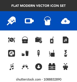 Modern, simple vector icon set with fashion, add, bag, nature, cafe, spoon, note, cream, data, insect, business, folder, food, sweet, internet, beverage, cup, paint, coffee, liquid, fork, sign icons