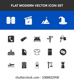 Modern, simple vector icon set with white, ball, automobile, banner, clothing, religion, oxygen, saw, clothes, circus, female, kid, vehicle, equipment, toy, religious, internet, auto, direction icons
