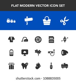 Modern, simple vector icon set with data, equipment, weight, sign, sailboat, japanese, computer, housework, communication, phone, document, japan, save, ship, vacuum, mobile, cloud, tool, arrow icons