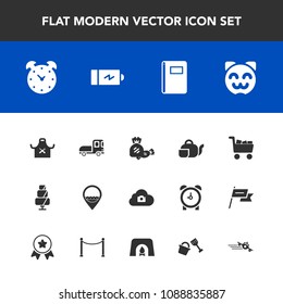 Modern, simple vector icon set with cat, cloud, hour, job, teapot, notebook, delivery, vehicle, drink, business, tea, sweet, cart, page, commerce, full, location, paper, food, asian, cake, power icons