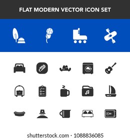 Modern, simple vector icon set with music, hot, audio, ink, vacation, vehicle, drink, black, sport, karaoke, fashion, wash, activity, skate, clothing, cap, fun, leisure, checklist, housework icons