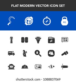 Modern, simple vector icon set with gardening, chinese, children, fashion, clothes, child, ambulance, oxygen, kid, penguin, map, floral, cylinder, hospital, table, file, toy, plate, medical icons