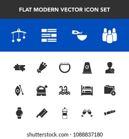 Modern, simple vector icon set with traffic, smart, street, beautiful, blossom, pool, bowling, time, kayak, watch, activity, drink, river, floral, puzzle, profile, gadget, news, kayaking, sign icons
