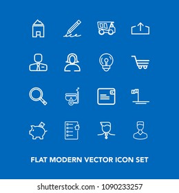 Modern, simple vector icon set on blue background with snorkel, competition, avatar, money, vehicle, beach, water, dump, human, ocean, web, tipper, mexico, truck, blue, wallet, business, dollar icons