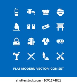 Modern, simple vector icon set on blue background with black, astronaut, drink, exercise, ink, fitness, bathrobe, faucet, pen, king, sink, calligraphy, martini, science, tap, cosmos, business icons