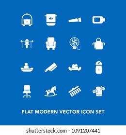 Modern, simple vector icon set on blue background with stroke, sea, bathroom, vacation, chair, cap, mobile, spice, fashion, horse, comfortable, clothing, cute, headwear, vessel, kitchen, room icons