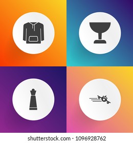Modern, simple vector icon set on gradient backgrounds with white, business, glass, play, jet, chess, aviation, aircraft, plane, air, magnifying, transportation, style, jacket, coat, strategy icons