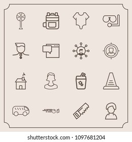 Modern, simple vector icon set with air, electric, bodysuit, concept, hobby, house, fashion, human, bag, glass, left, direction, juice, bus, estate, cooler, summer, profile, up, leather, highway icons