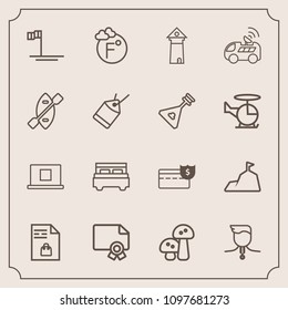 Modern, simple vector icon set with certificate, mexico, market, diploma, award, profile, frame, notebook, internet, temperature, cash, mushroom, gold, business, bed, bedroom, coin, architecture icons