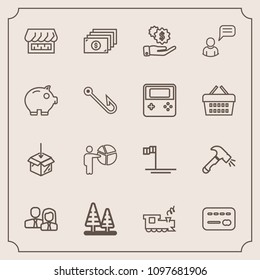 Modern, simple vector icon set with mexico, team, business, bank, environment, cash, web, upload, travel, credit, person, communication, businessman, worker, economy, dollar, equipment, money icons