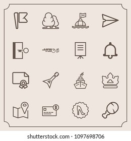 Modern, simple vector icon set with , america, card, buoy, white, certificate, sea, forest, snack, life, award, meal, water, safety, road, landscape, chicken, environment, circle, musical, frame icons