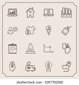 Modern, simple vector icon set with communication, video, graphic, flame, call, architecture, sign, television, location, lighter, tv, route, cigarette, road, laptop, picture, satellite, estate icons
