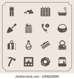 Modern, simple vector icon set with white, road, equipment, sweet, space, astronaut, grocery, pants, market, dessert, supermarket, pin, timetable, clothing, fashion, stroke, time, antenna, food icons