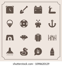 Modern, simple vector icon set with traditional, communication, play, sport, gym, hood, fire, phone, minute, construction, hour, telephone, cooking, japanese, call, home, treadmill, equipment icons